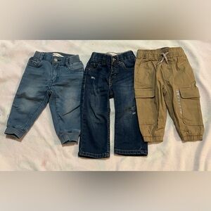Levi's Kids Denim and Tan Pants Trio